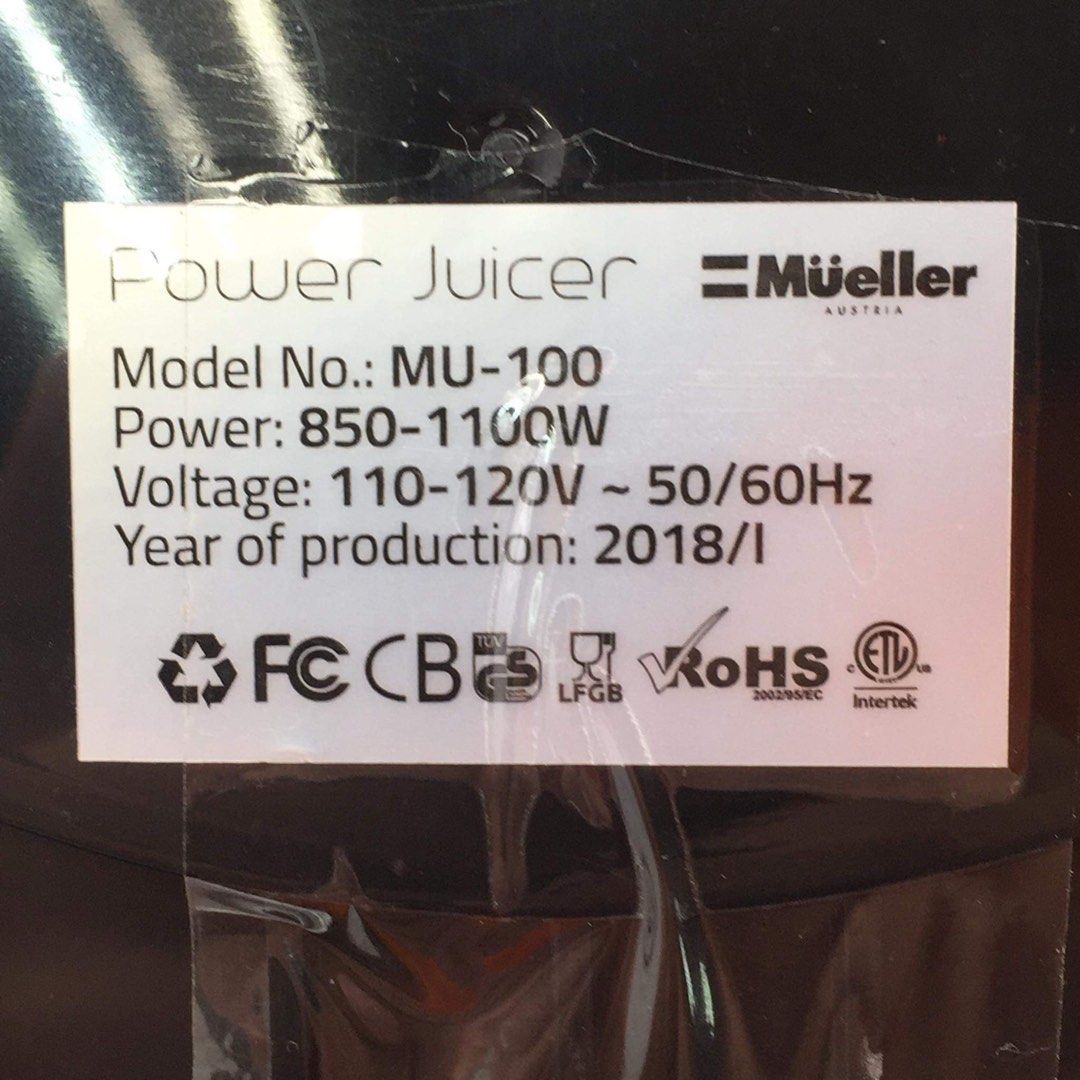 MUELLER MU100 Ultra Power Juicer Machine on Carousell