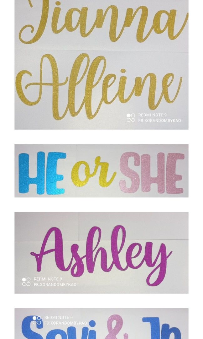 Name Banner Backdrop Letter Cutouts (Category: Occasions & Party Supplies) located in Manila. Submitted by prelovedbykao (Listing ID 1234505326, Image 1). Description: made to order 25-45 pesos po ang per letter *per letter po ang cut ng backdrop, hindi po dikit dikit ang letters pag deliver sainyo. kayo po ang mag aayos ng per letter sa wall * material is cardstock *tondo manila po kami located.