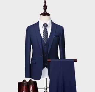 Men  Navy BLUE SUIT-  7pc blue suit Men suit 7pc suit Free Delivery 🚚