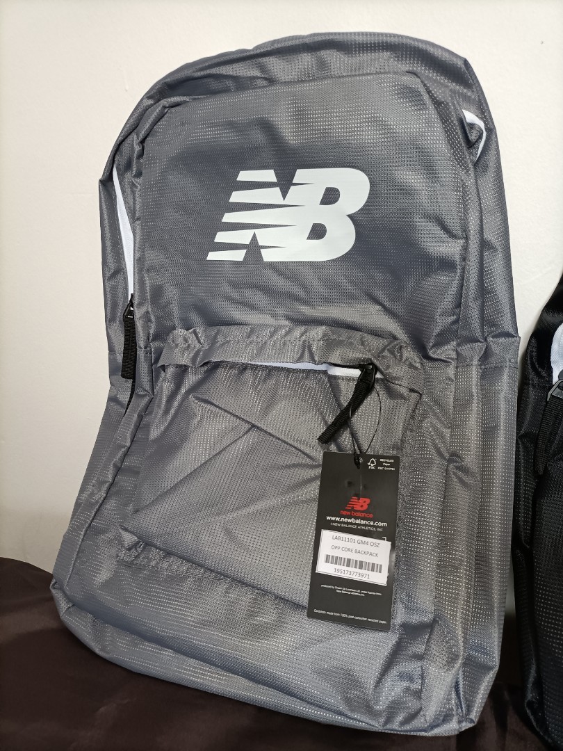 Authentic New balance Nb opp core grey thin light material sports bag ...