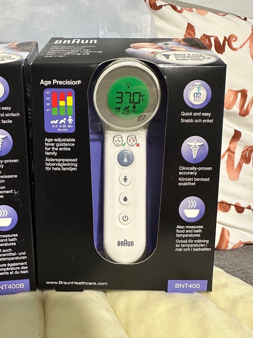 [New] Braun Thermometer BNT400 BNT400B [ White / Black ], Health