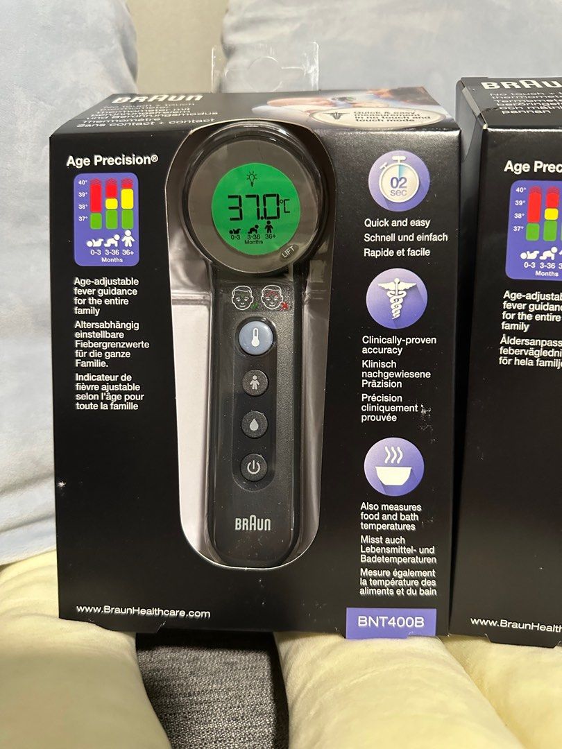 [New] Braun Thermometer BNT400 BNT400B [ White / Black ], Health