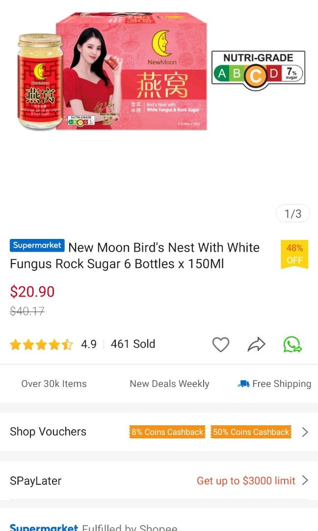 New Moon Bird's Nest with White Fungus and Rock Sugar, Food & Drinks