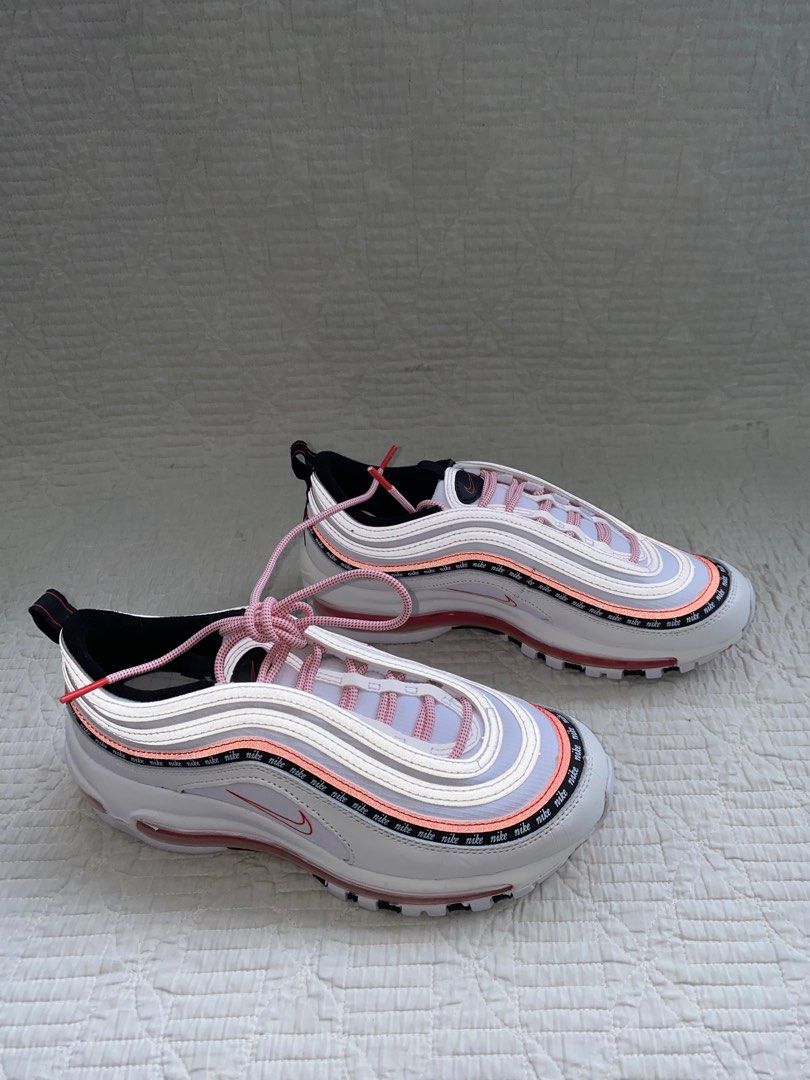 Nike air max 97 store script swoosh pack white