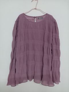 OB 仙氣紫色雪紡上衣M