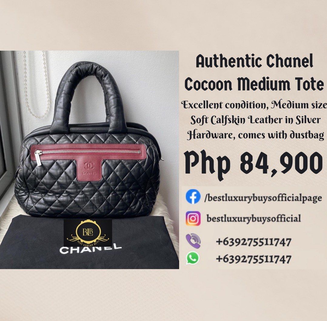 Onhand Authentic Chanel Cocoon Medium Soft Tote bag, Luxury, Bags & Wallets  on Carousell