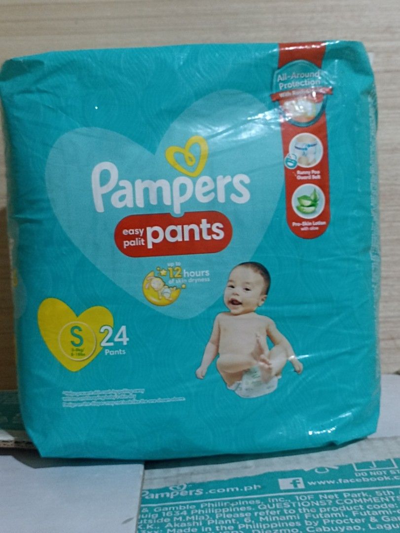 PAMPERS SMALL PANTS 24PCS. (Category: Diapers & Baby Wipes) located in Manila. Submitted by sweetieteapascua (Listing ID 1234510570, Image 1). Description: ORIGINAL PACKAGING SEALED PAMPERS SMALL PANTS ALOE VERA 24PCS-220 PAYMENT COD,GCASH, BANKTRANSFER PICK UP POINT -BUKLURAN COURT PITONG BAHAY CALOOCAN CITY.