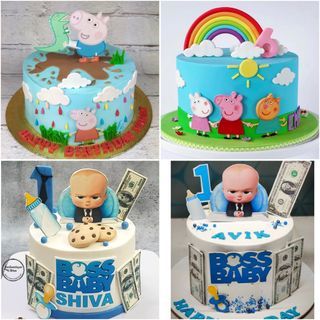 Peppa pig birthday cake/ Boss Baby Birthday cake