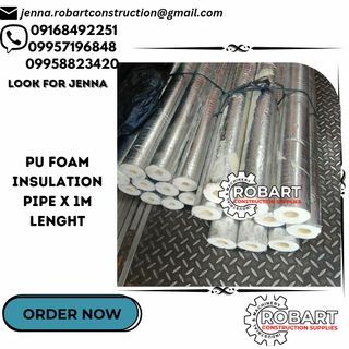 polyurethane foam insulation pipe x 1meter lenght