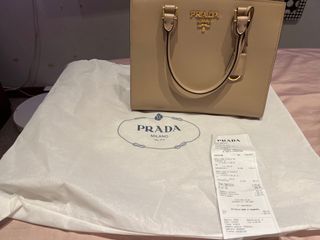 Prada, Bags, Borsa A Mano In Pelle Saffiano Lux Cammeo Tu