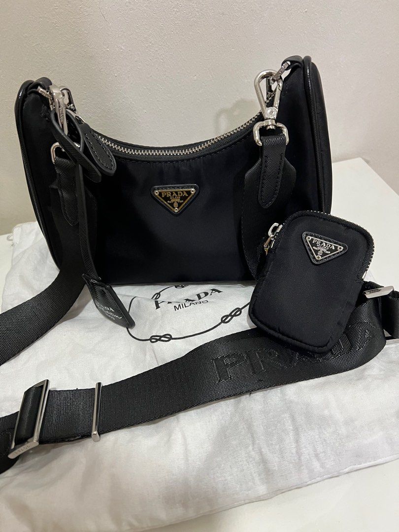 Prada multi hobo discount bag