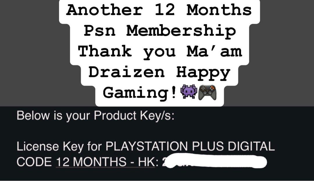 PSN Card 12 Month  Playstation Plus Singapore digital for