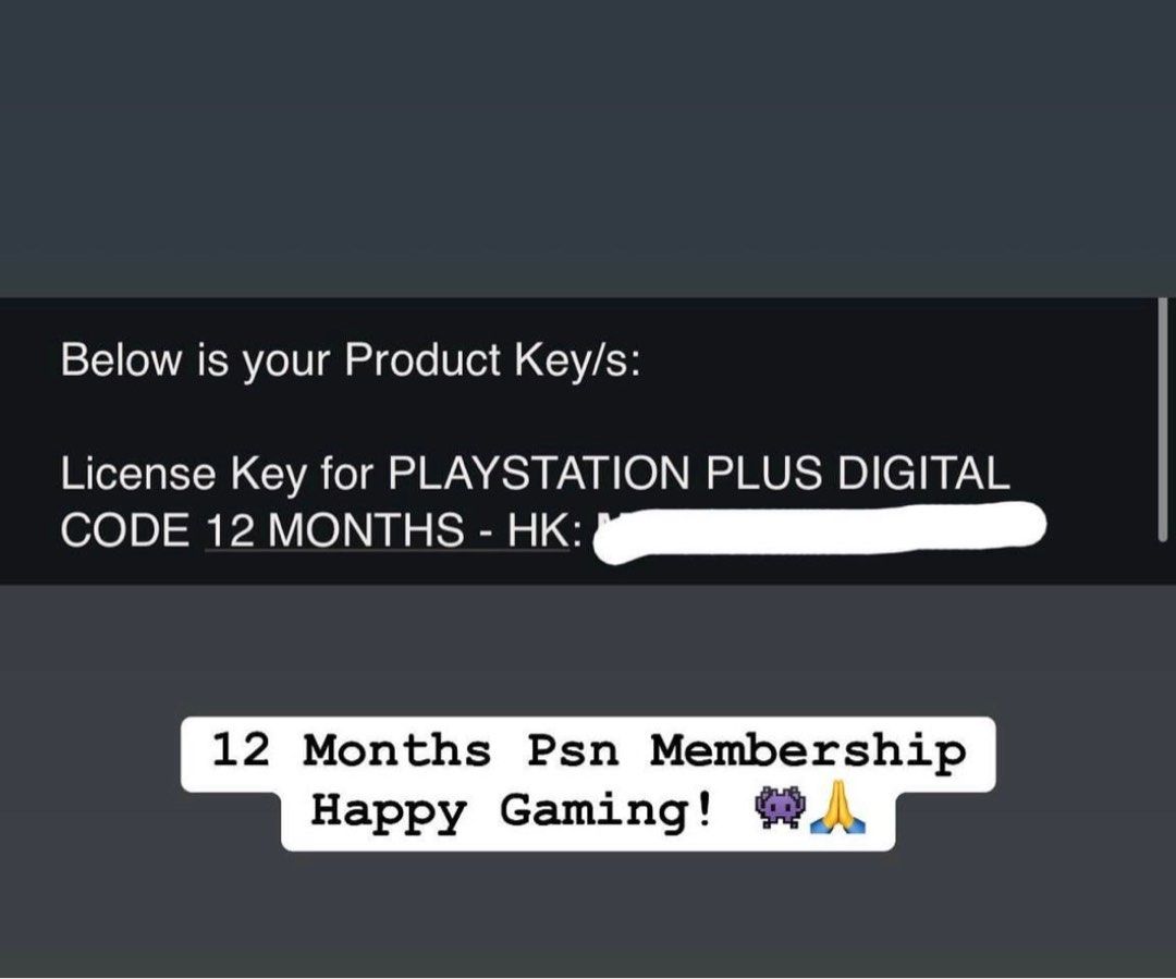 PSN Card 12 Month  Playstation Plus Singapore digital for