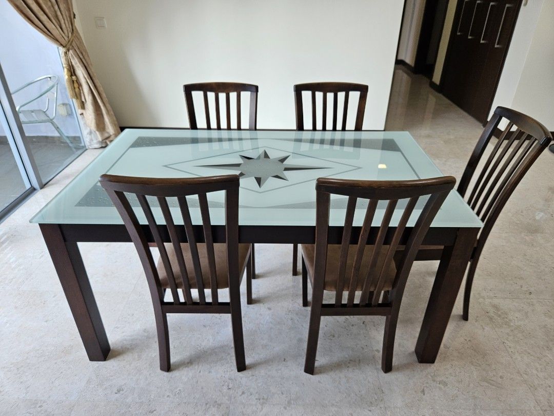Quality Dining Table set w/ 5 chairs, Furniture & Home Living