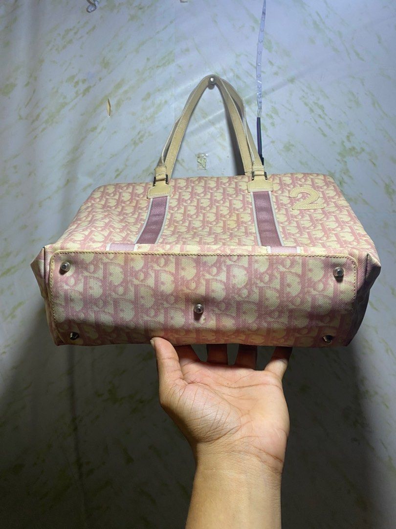 Dior NO 2 Pink Monogram Trotter Shopper Tote Bag Upcycle Ready Leather  ref.647635 - Joli Closet