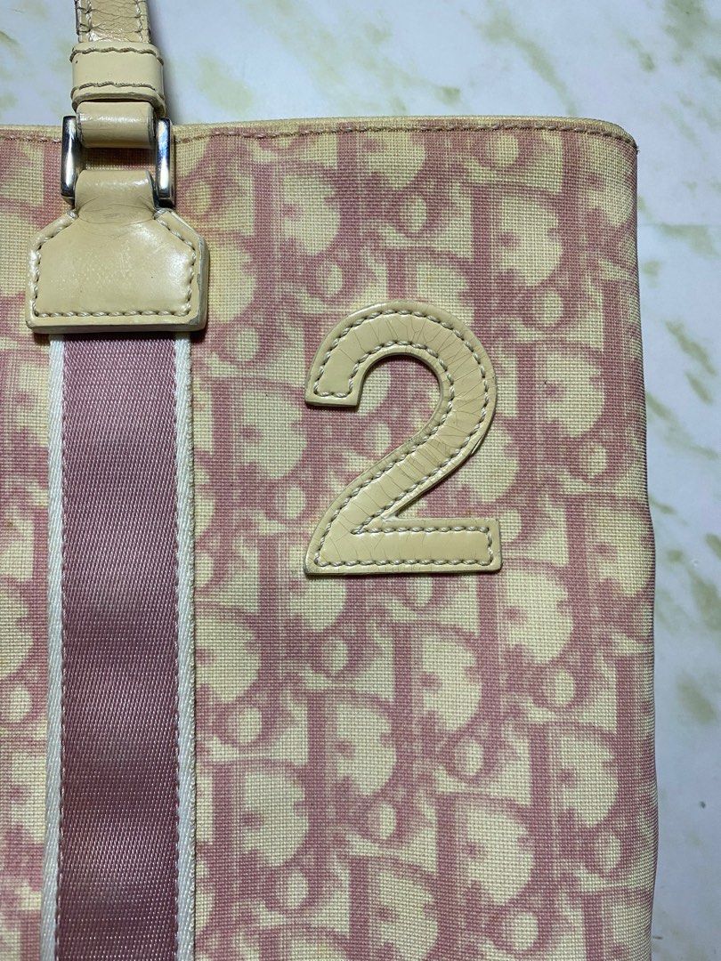 Dior NO 2 Pink Monogram Trotter Shopper Tote Bag Upcycle Ready Leather  ref.647635 - Joli Closet