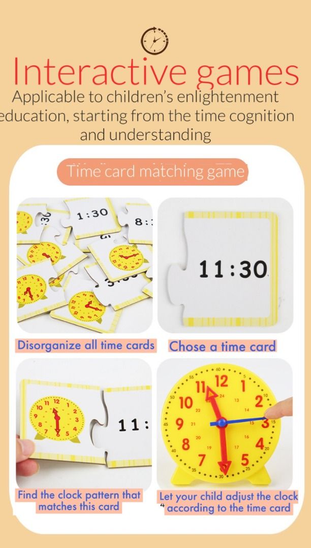 [READY STOCK]Kids Toys Digital Clock Time Learning Kit Time Activity ...