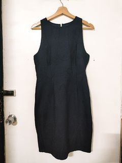 Readystock Nichii Blue black sleeveless bodycon OL office party dress