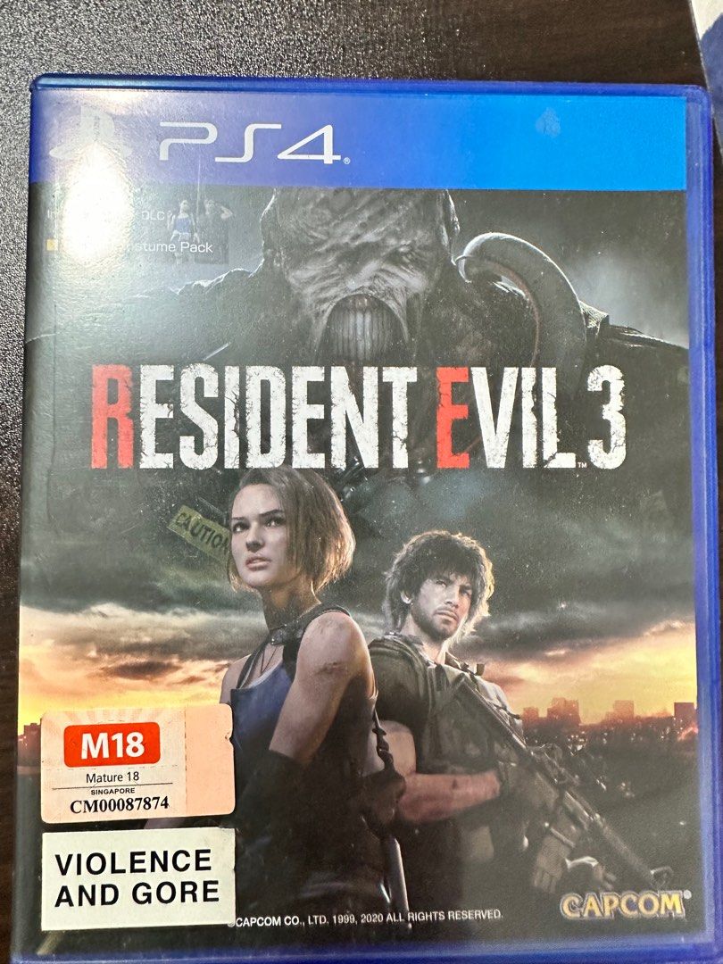 Resident evil 3, Video Gaming, Video Games, PlayStation on Carousell