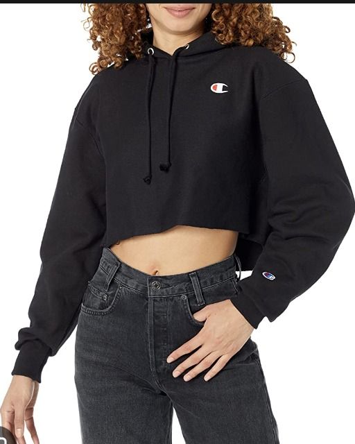 Reverse Weave Cropped Cut Off Hoodie Women s Fashion Coats