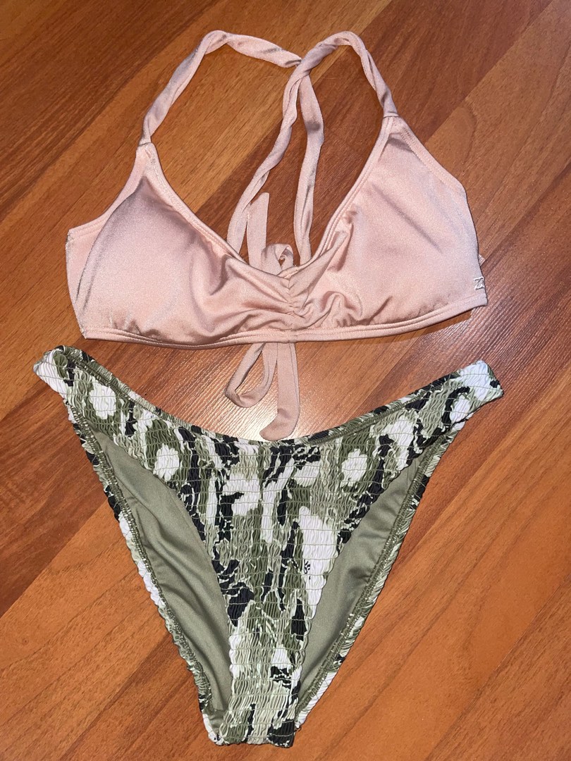 Ruched Bikini Set Swimsuit / swimwear xs small, Women's Fashion