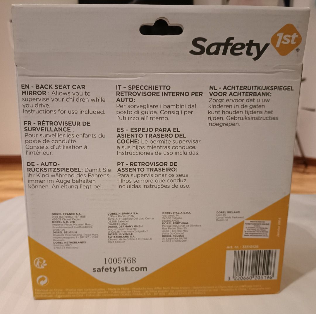 Safety 1st Back Seat Car Mirror, Babies & Kids, Going Out, Other Babies