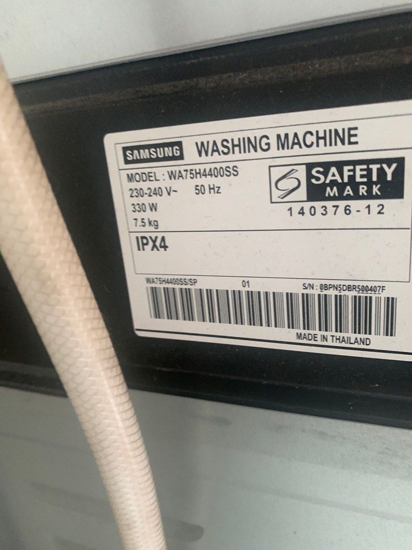 Samsung washing Machine, Top loading 7.5kg, TV & Home Appliances
