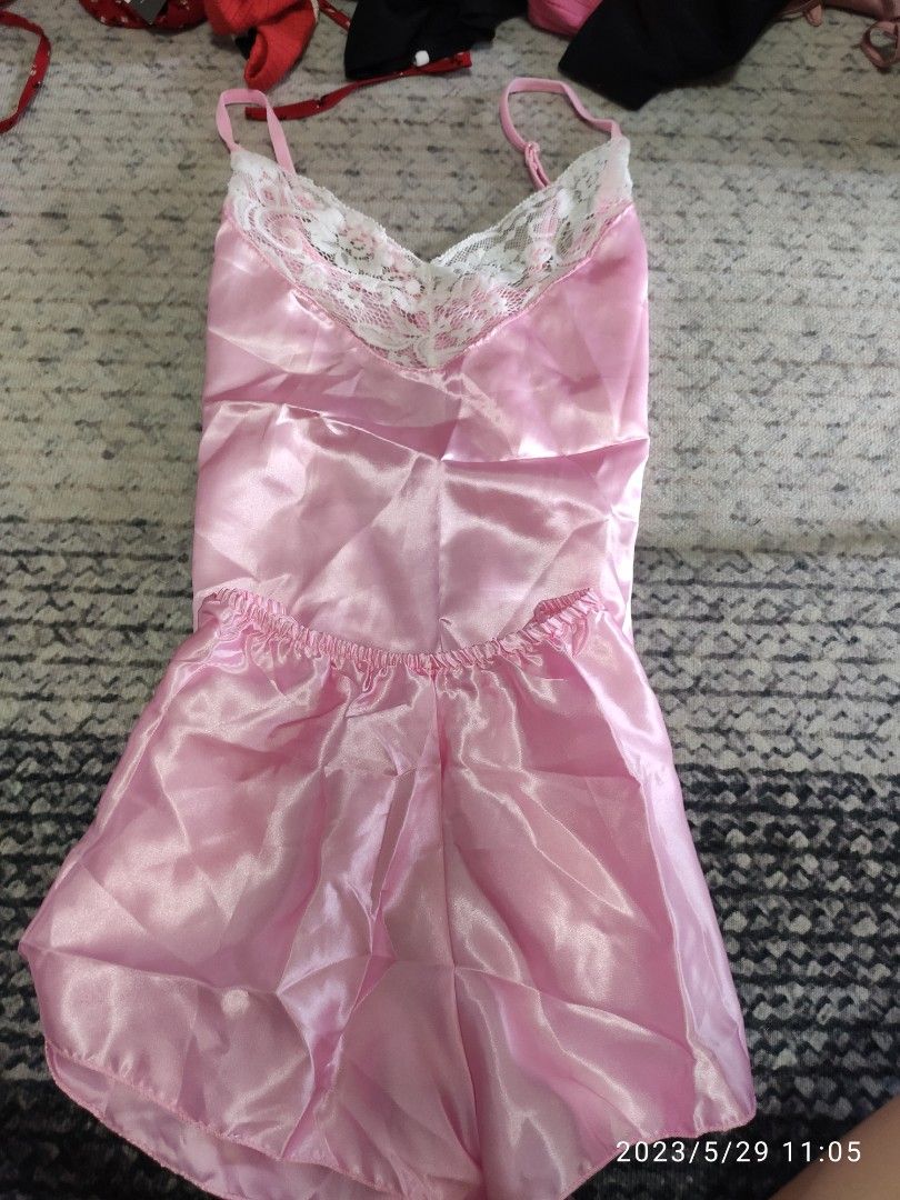 Satin Pink Nighties Set On Carousell