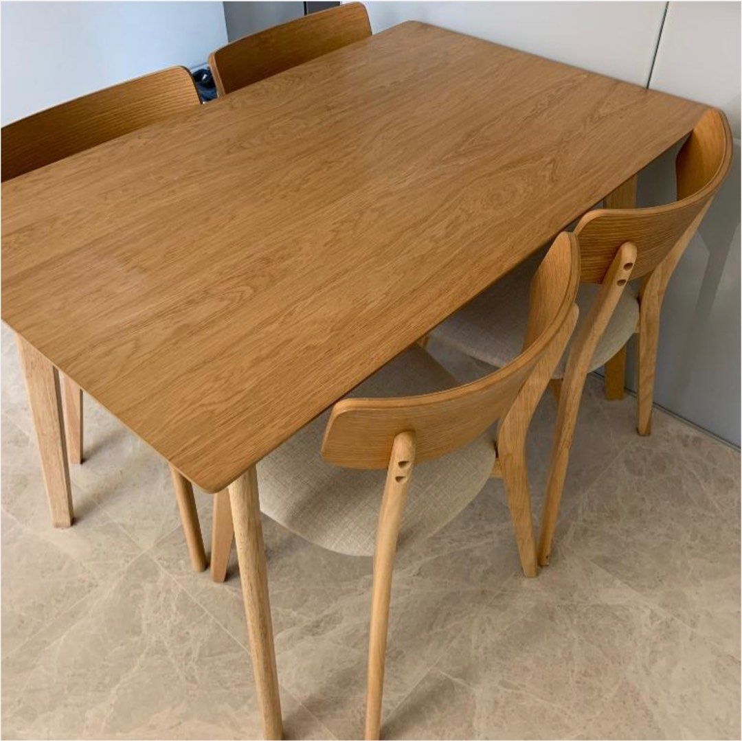 Curated visual reference: Scandinavian Style Dining Table Sets Reference: Scandinavian Style Dining Table Chair Set In Great Condition