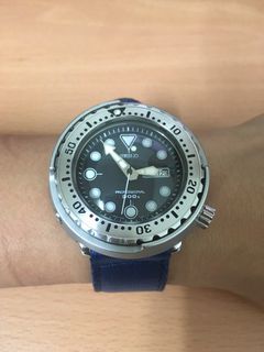 Seiko藍色緞面錶帶22m