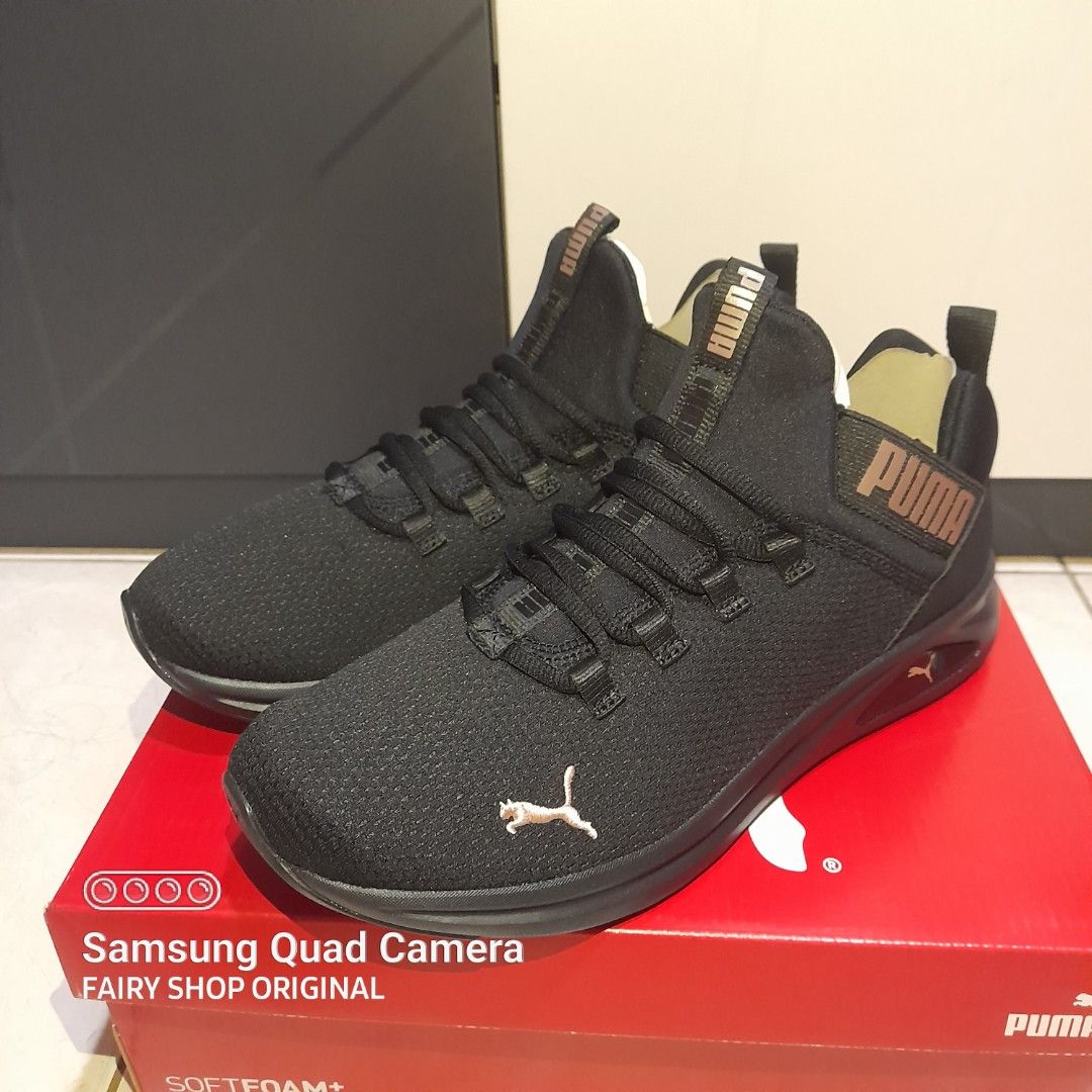 SEPATU PUMA ENZO 2 CLEAN BLACK ROSE GOLD SIZE 42 ORIGINAL BNIB