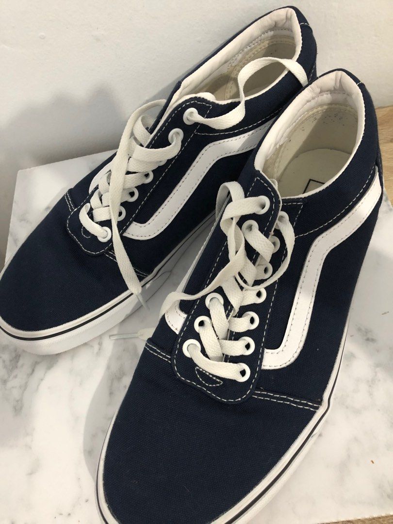 Sepatu Vans Old school Navy ORI Fesyen Pria Sepatu Sneakers di