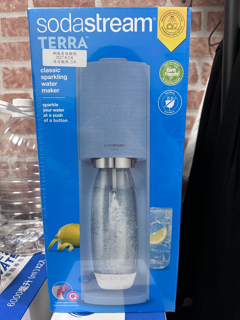 SodaStream TERRA 快扣機型氣泡水機(迷霧藍), 電視及其他電器, 其他