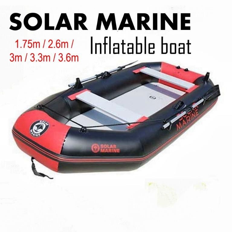 Solar Marine Large Inflatable Fishing Kayak Boat 260CM, Sports Equipment,  Fishing on Carousell