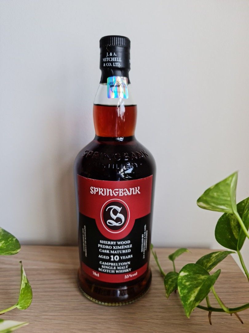 SPRINGBANK 10 Year Old Sherry Wood PX, Food & Drinks, Alcoholic ...