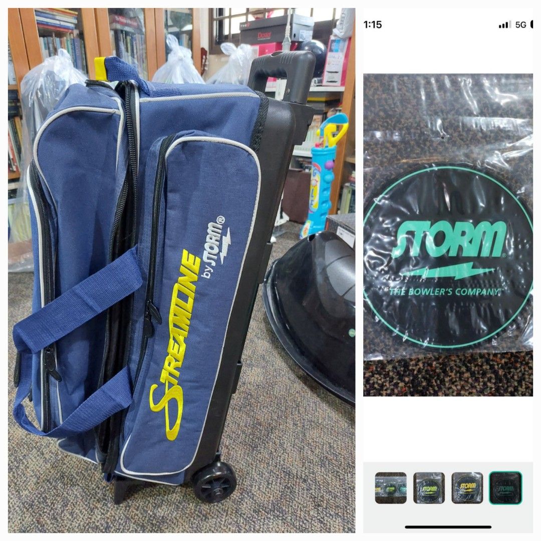 Storm Streamline 3 Ball Roller Bowling Bag Blue plus Storm Premier