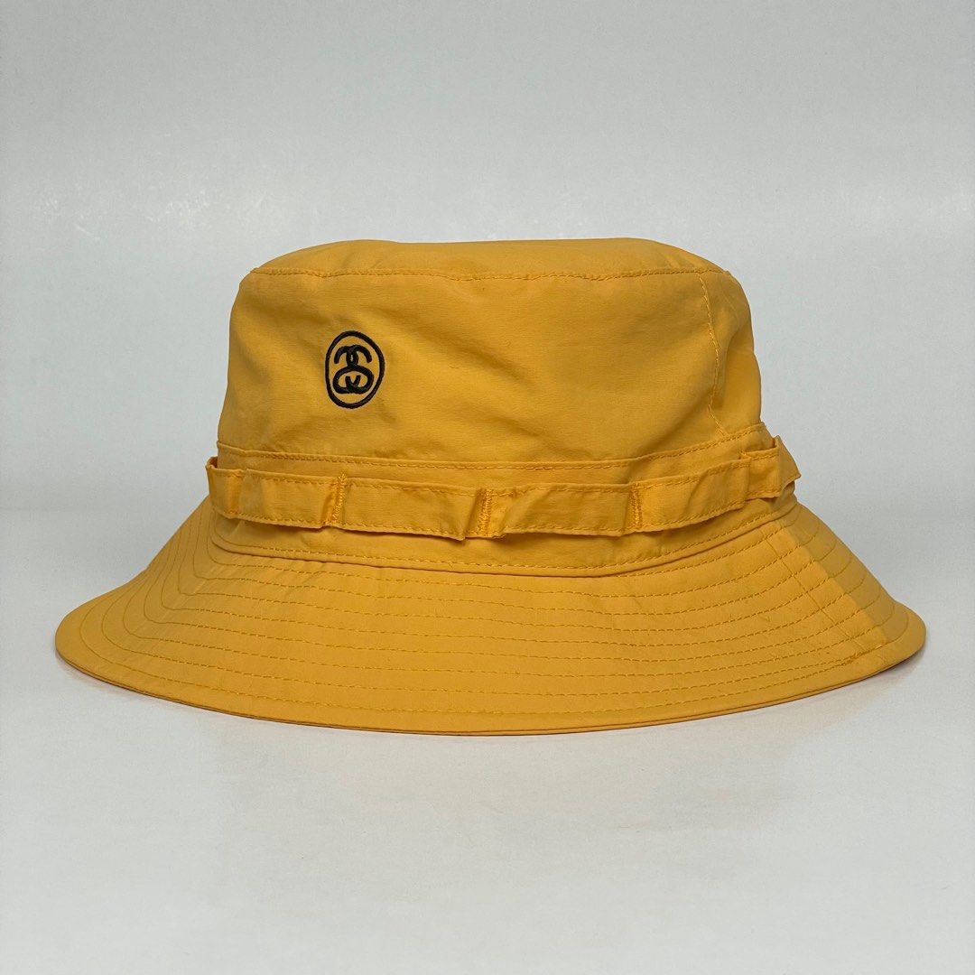 Stussy yellow bucket hat cheap