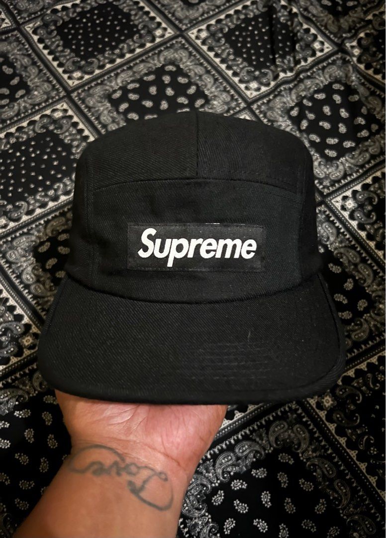 Supreme 5 2025 panel hat black
