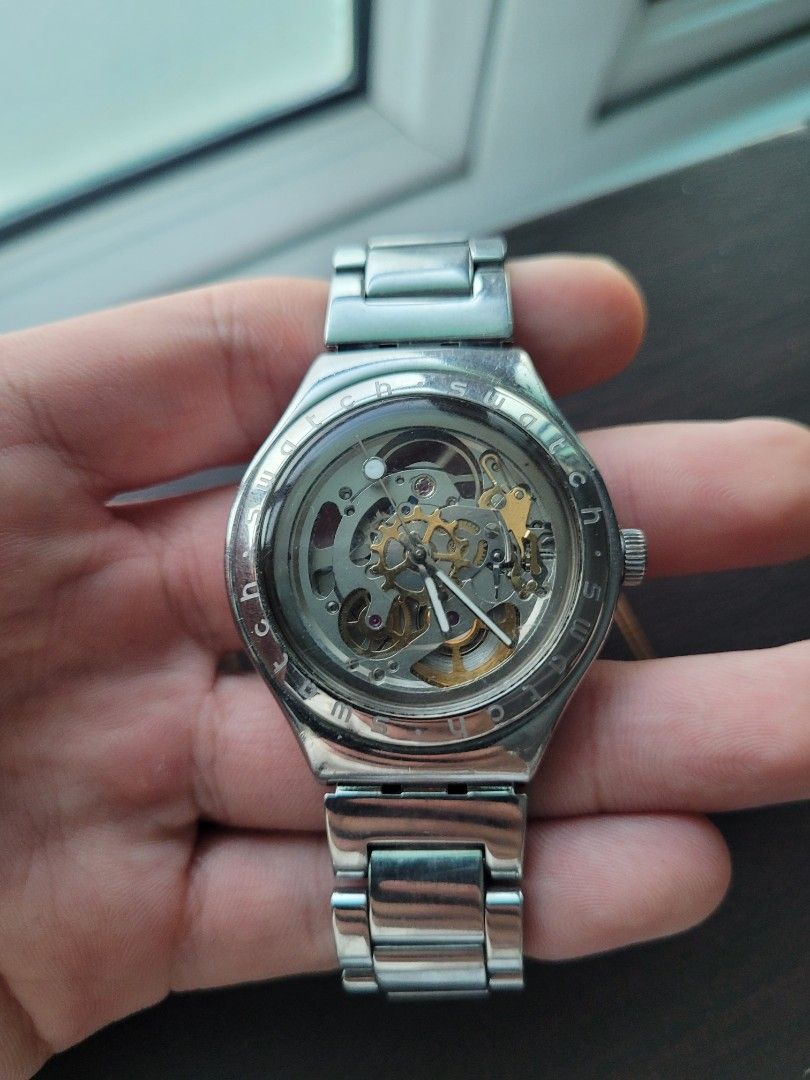 Swatch skeleton watch sale