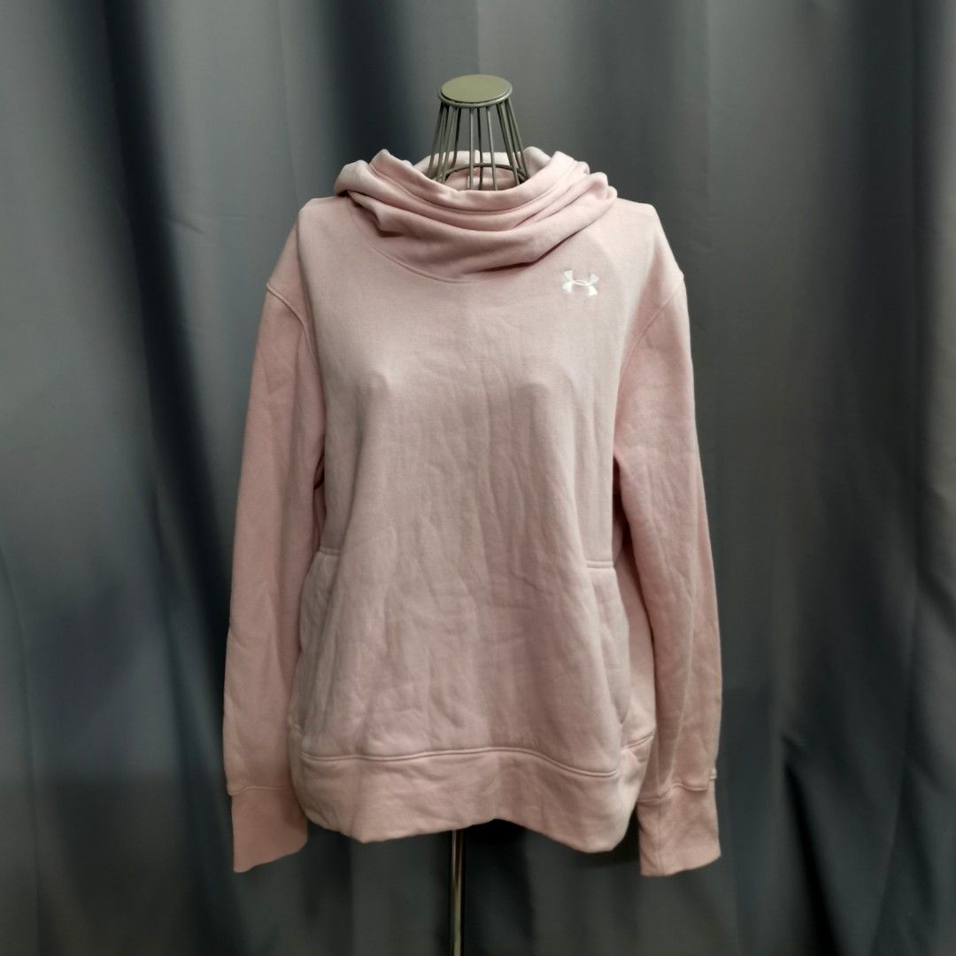 Under Armour Rival Fleece Wrap Neck Hoodie Sweater Women s Fashion Activewear on Carousell