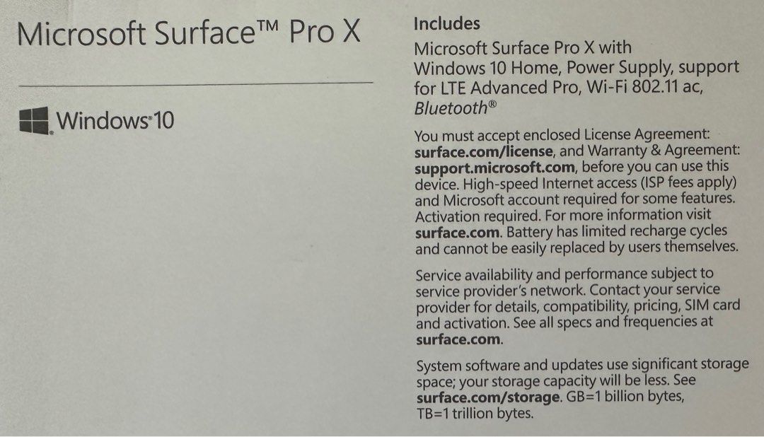 The thinnest Microsoft surface device ARM64 Surface Pro X SQ1 16GB