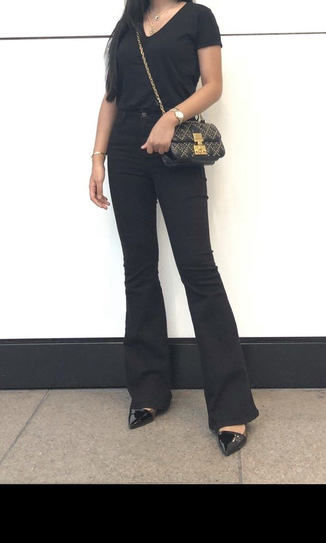 Topshop Flare Jeans Women s Fashion Bottoms Jeans Leggings on