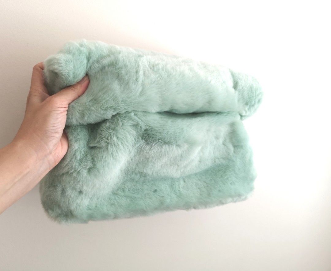 Fur clutch bag topshop outlet