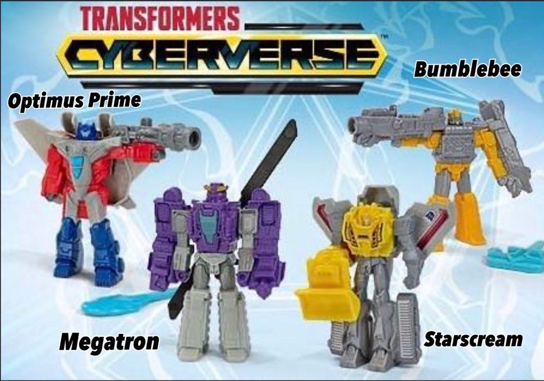 Transformers Cyberverse Burger King Bumblebee Megatron Optimus Prime Starscream