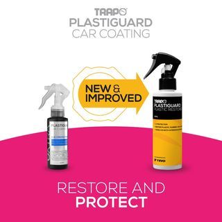 Trapo Plastiguard Car Coating (Plastic Coating) Anti UV / Restore Plastic / Water Repellent / Car Interior Exterior Plastic Restorer Refurbishment Agent / Detailing Car Care Product Car / Plastic Restoration Solution Cleaner 