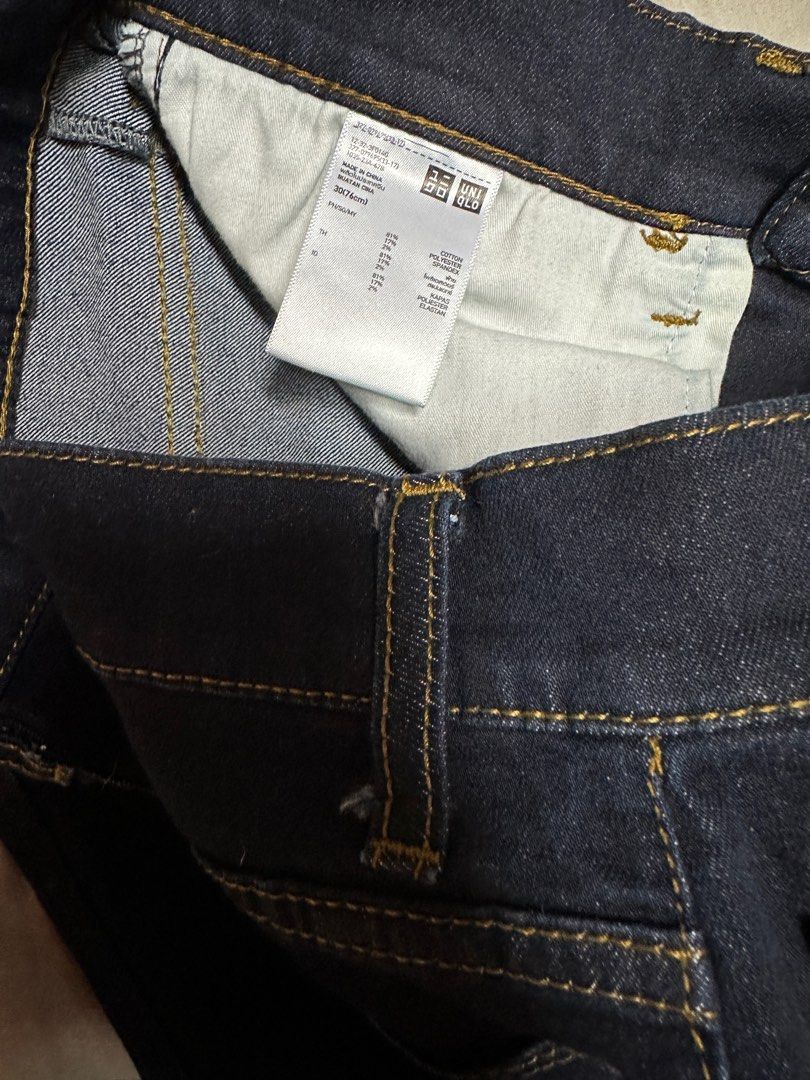 Uniqlo Dark Blue Stretch Jeans (Category: Jeans) located in Davao. Submitted by nomadfits (Listing ID 1234455886, Image 3). Description: Brand: Uniqlo Tag Size: 4 (29-30) Fits: 30 Condition: Lightly Used RFS: Decluttering ** SF will be shouldered by buyer.