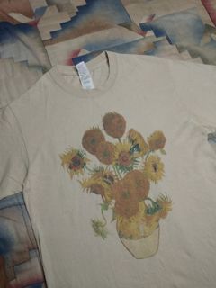 Vincent Van Gogh sunflower art tee