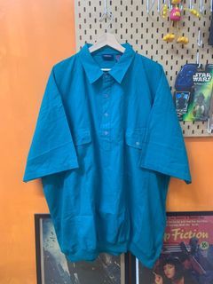 Vintage Harbor Bay 藍綠色大尺寸Oversized嘻哈工裝襯衫(古著)