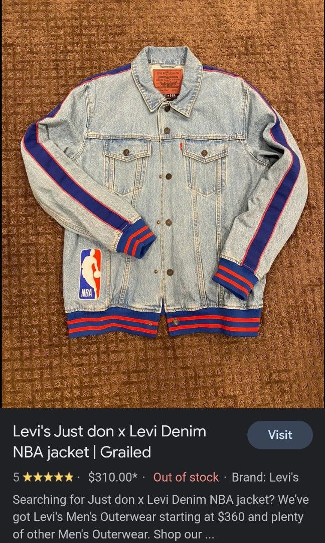 Levi s nba denim deals jacket