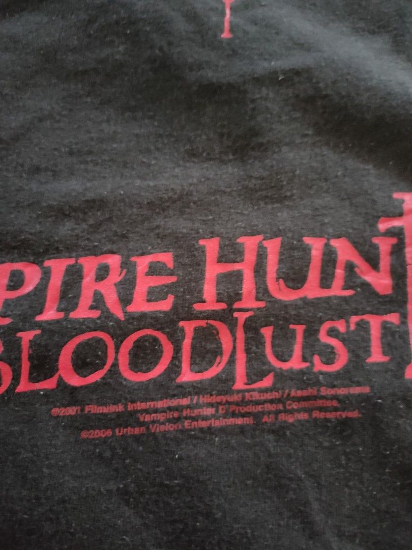 Vtg 00s Vampire Hunter D Bloodlust Movie Promo Tee, Men's Fashion